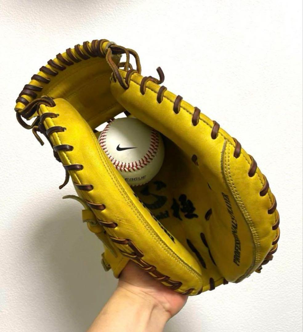 ハイゴールド 心極 型抜群 即戦力 極美品 軟式 キャッチャーミット　1696様