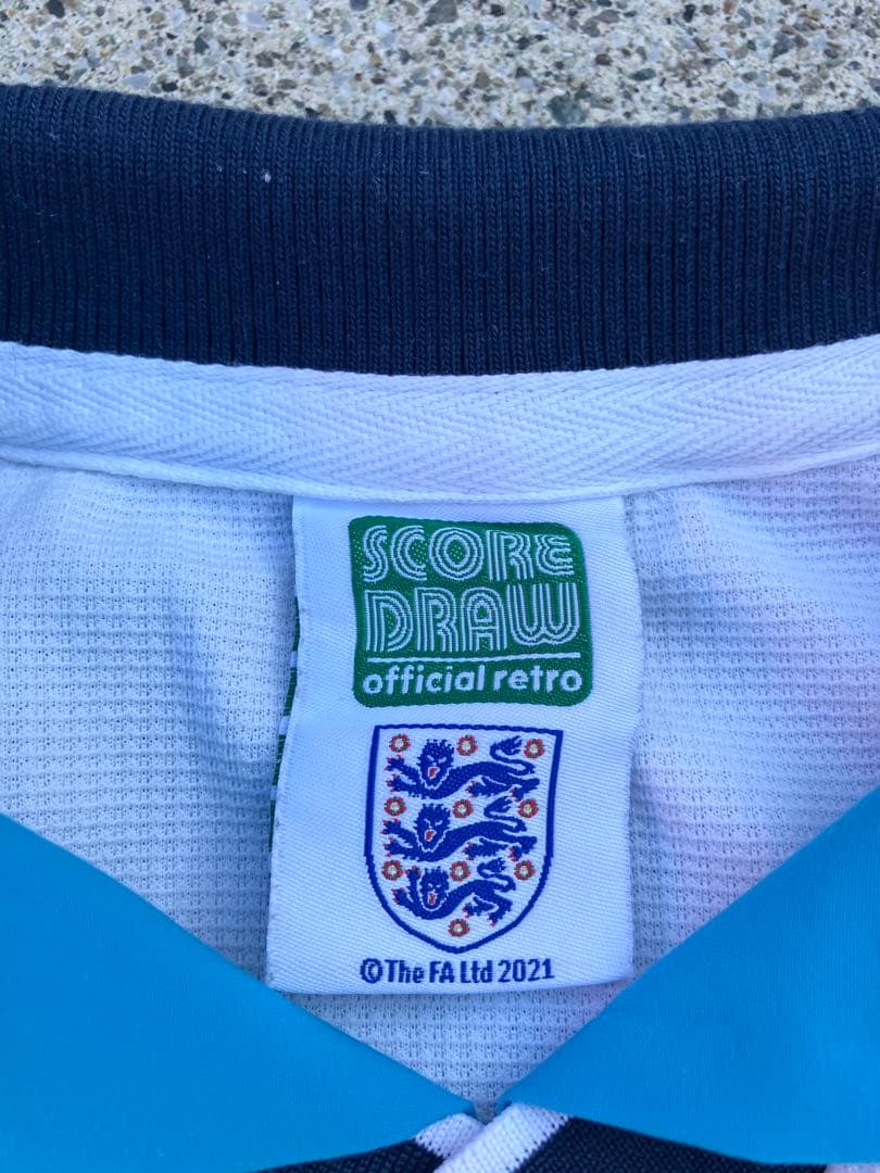 【スコアドロー】90s イングランド代表 ユニフォーム アウェー／半袖 M