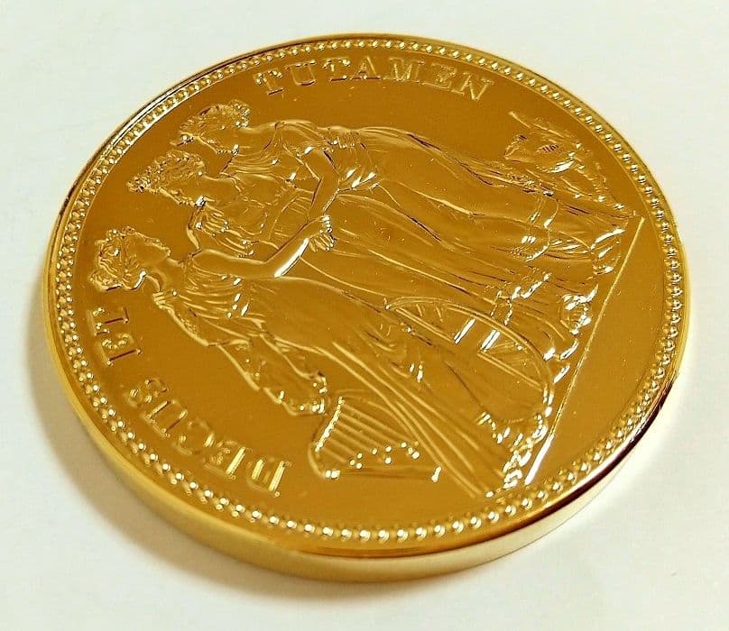 希少 スリーグレイセス ジョージ3世 ピエフォー 金メッキ  メダル