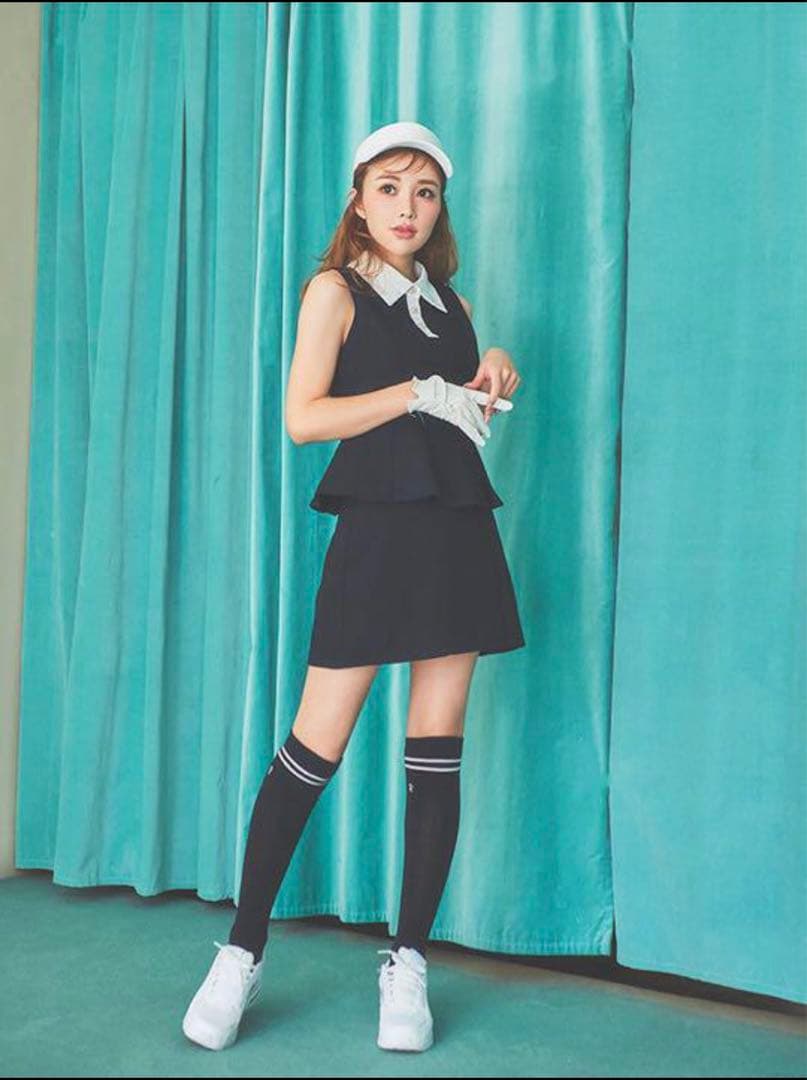 【格安】eimy golf setup ツイードペプラム　セットアップ【完売品】