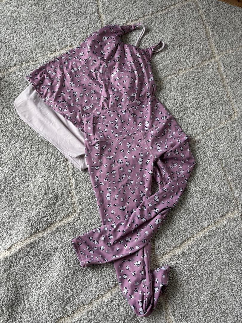 【SUKALA】フラワープリントカバータンクトップ ヨガウェア セットサイズL