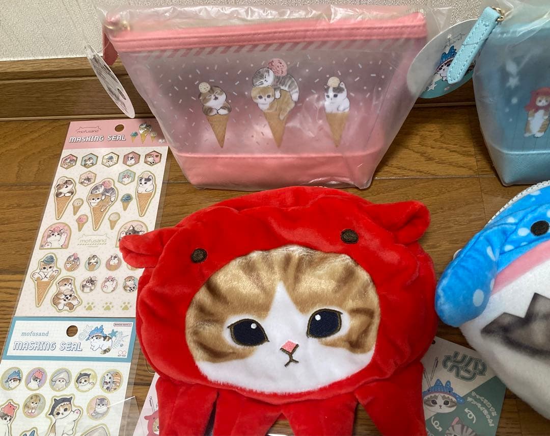 総額14718円！モフサンド文具20点まとめて ペンケース シール サメにゃん