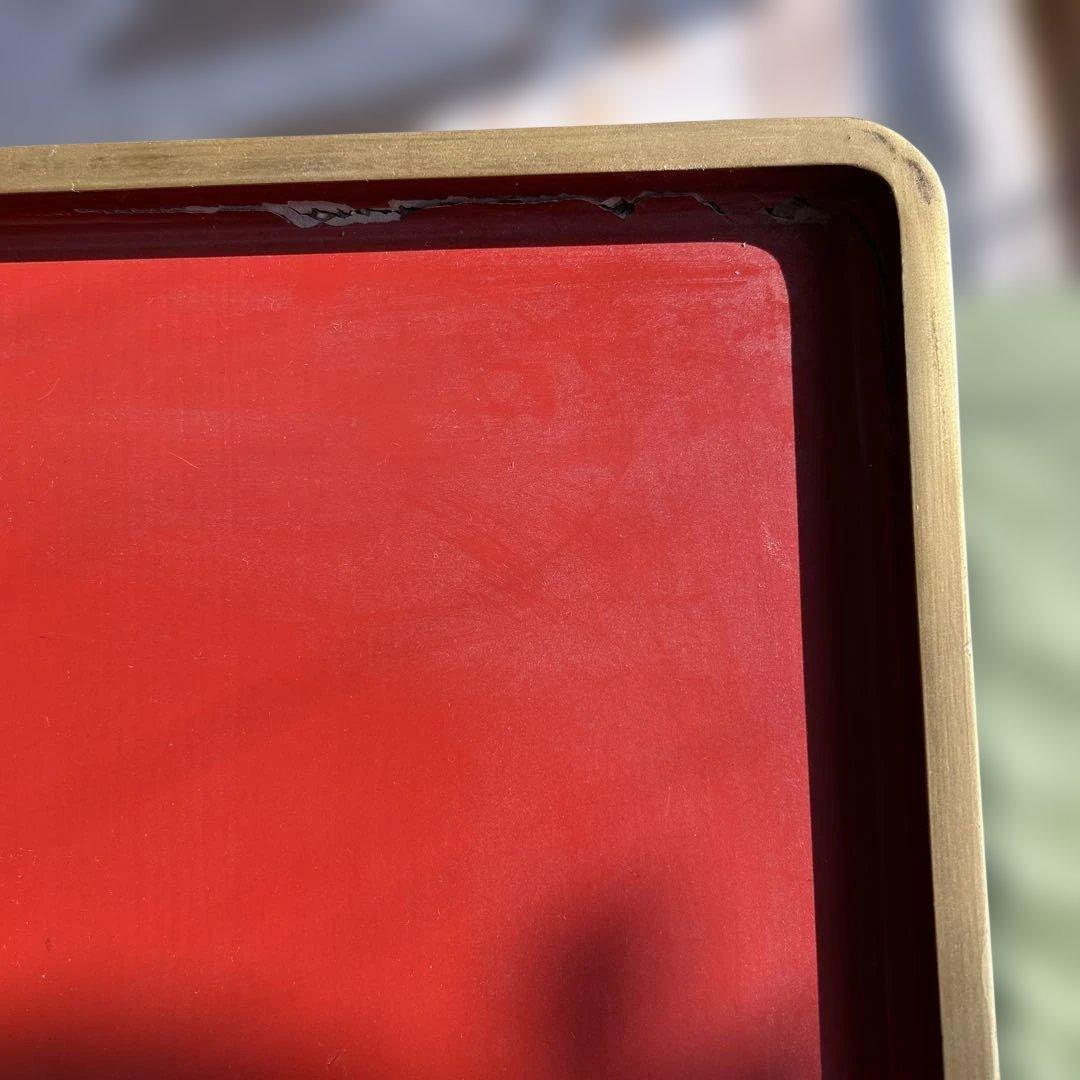 【送料込】漆　蒔絵　台セット　入れ子　アンティーク