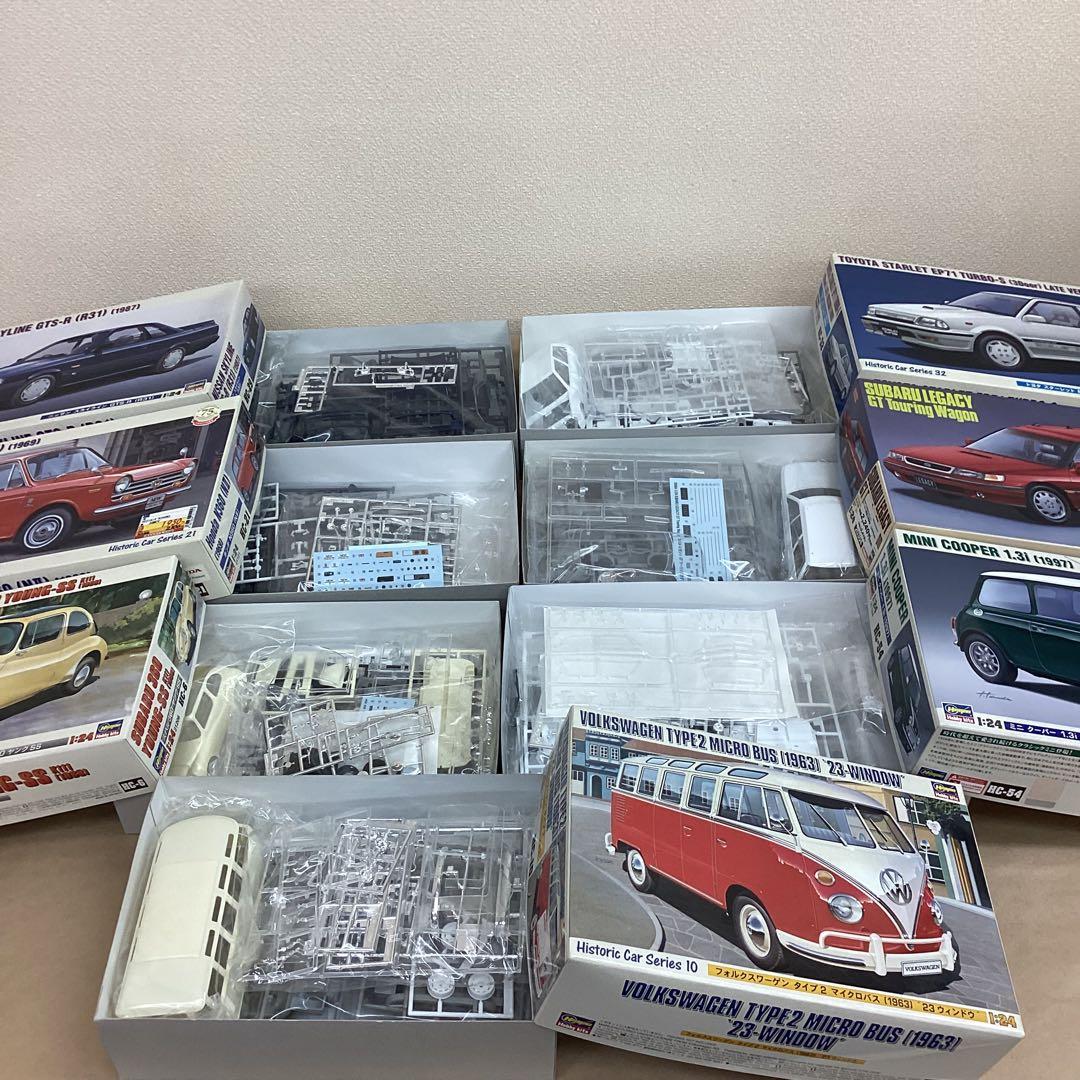 ハセガワ 1/24スケール 旧車名車プラモ7点セット スバル360など 未組立品