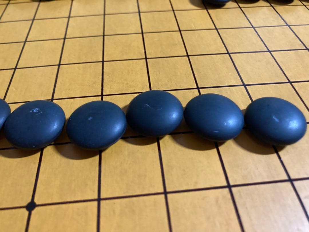 【美品】【再値下げ】　蛤碁石181個　那智黒石182個　35号　欅碁笥セット