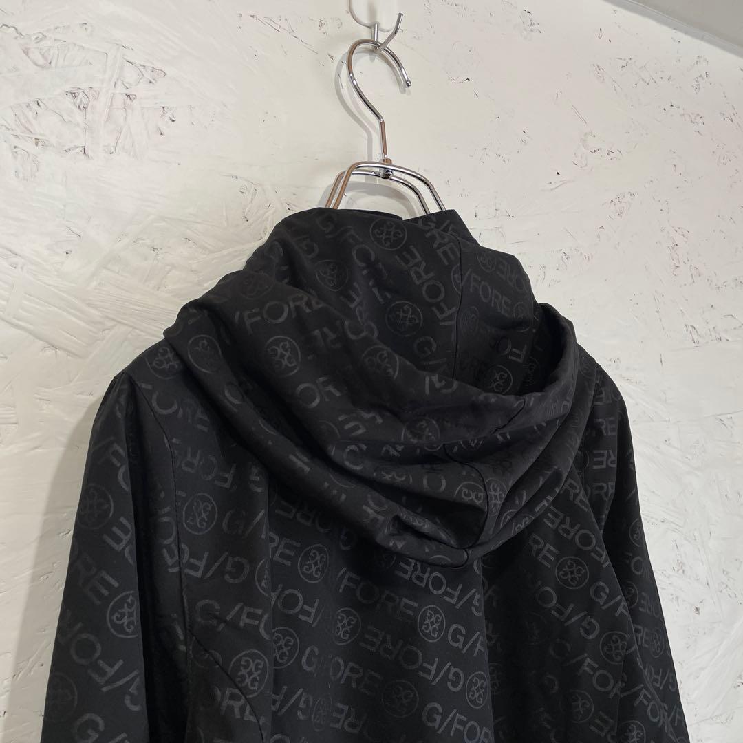 ゴルフウェア【G/FORE】フード付きジャケット　ナイロンジャケット　黒　38