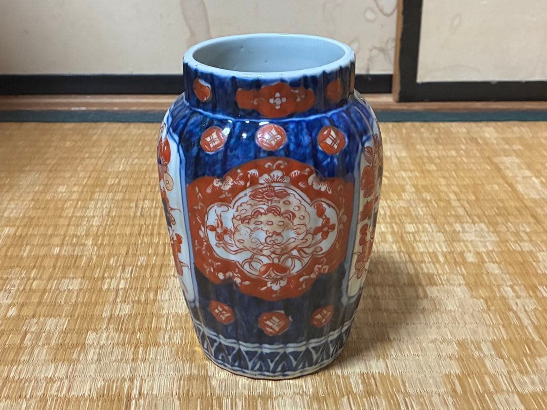 古伊万里 色絵 小壷 花入 花瓶 箱付 元禄