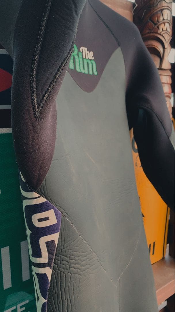 The Rim セミドライウエットスーツ ブラック/グリーン