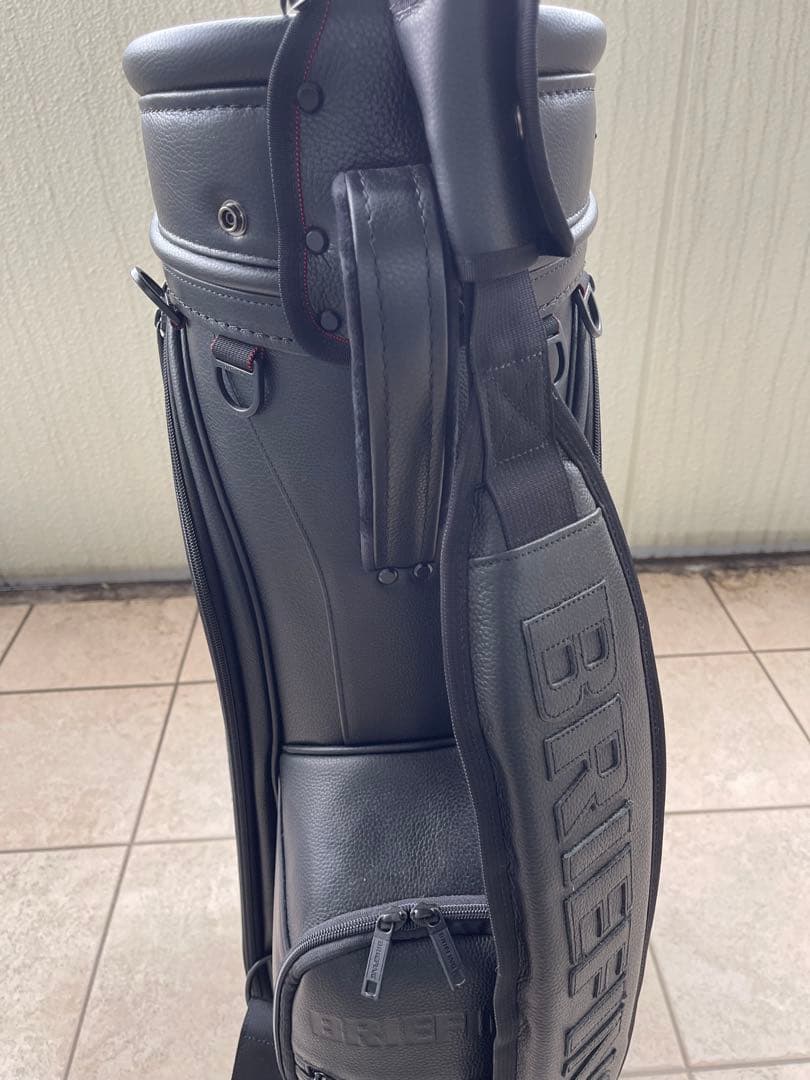 BRIEFING CR-11 ブラックレザーキャディバッグ&ヘッドカバー