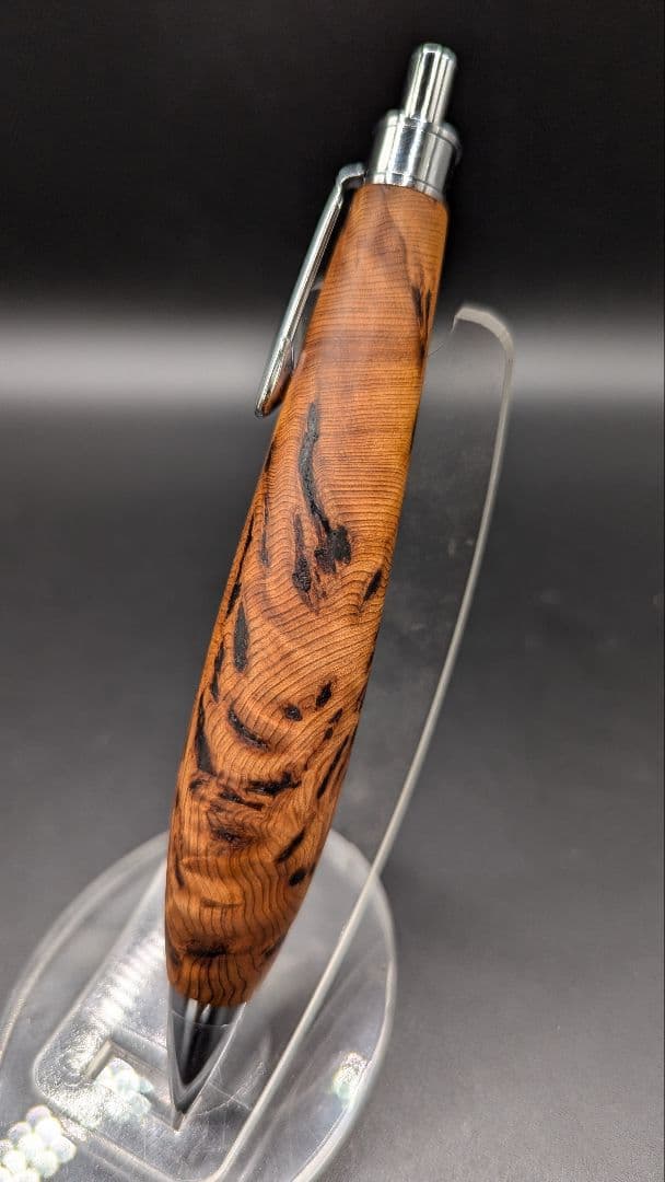 472ペン工房翌檜　特上　屋久杉　泡瘤　木軸シャーペン　ボールペン　極太