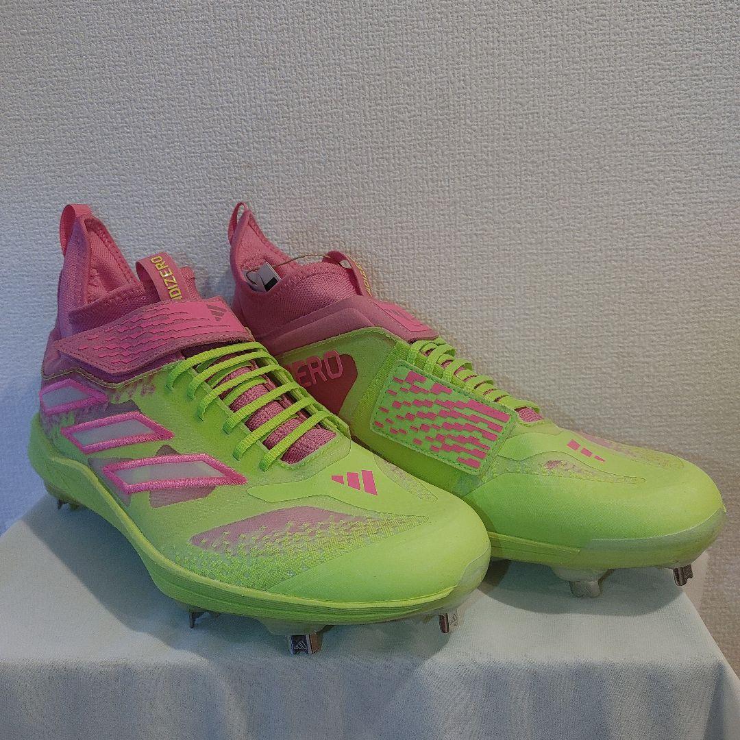 アディダス　野球　スパイク　28.5センチ 金具　ピンク