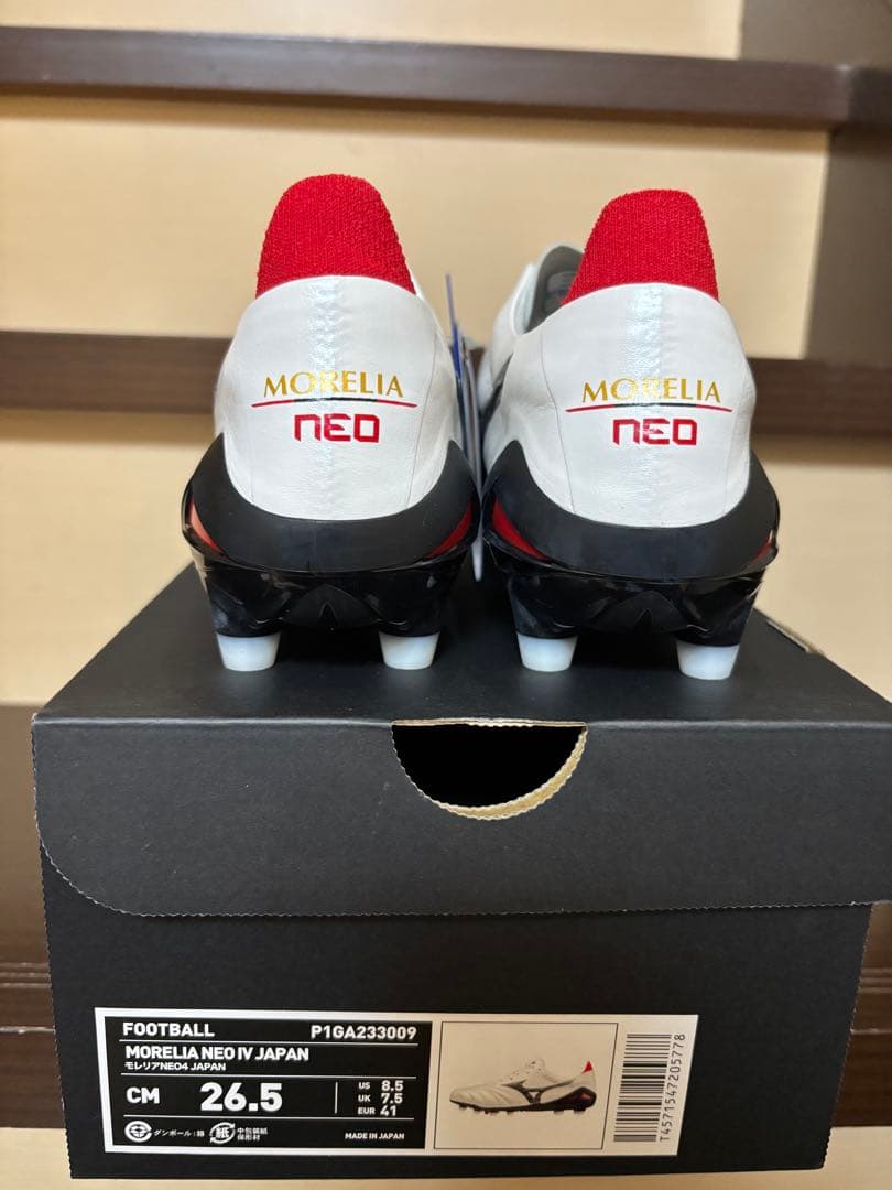 サッカースパイク　ミズノ　モレリアネオ4 JAPAN 新品 26.5cm