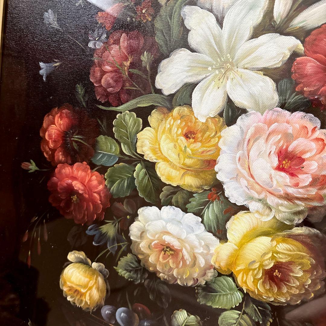 Z様ご購入☆ 絵画 Oliver 油絵 ゴールド額 F12