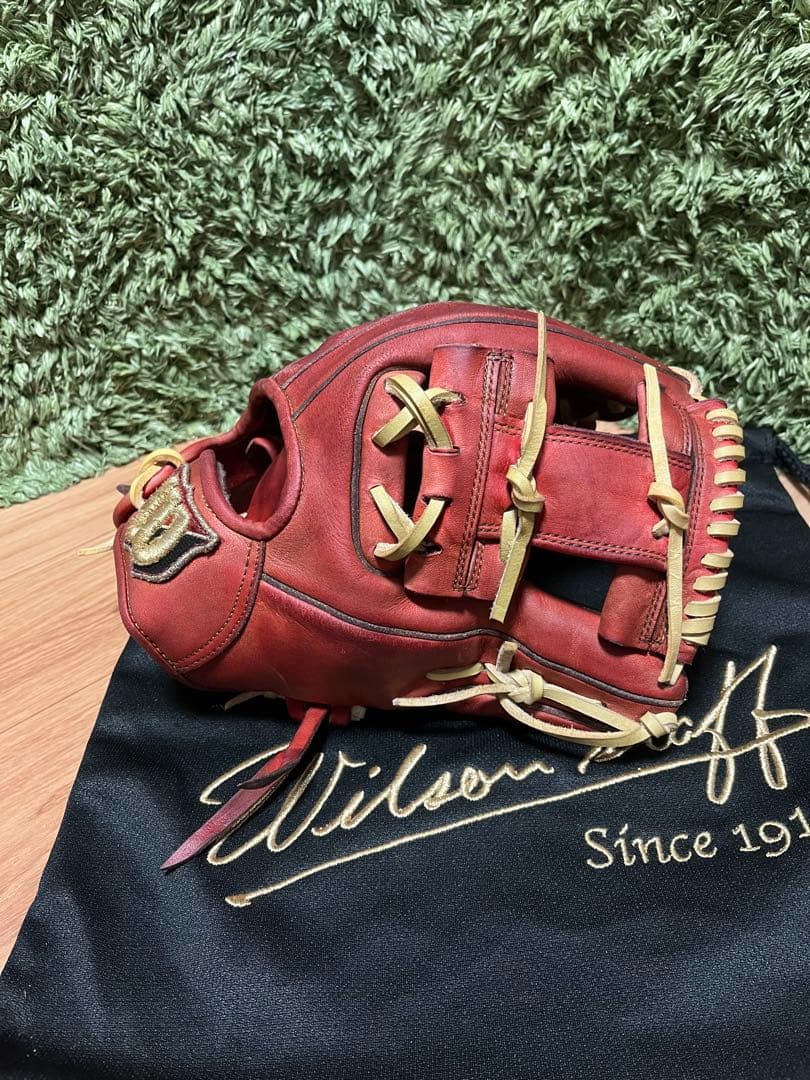 ウィルソンスタッフ デュアル 硬式内野手用86型 Eオレンジ×キャメル