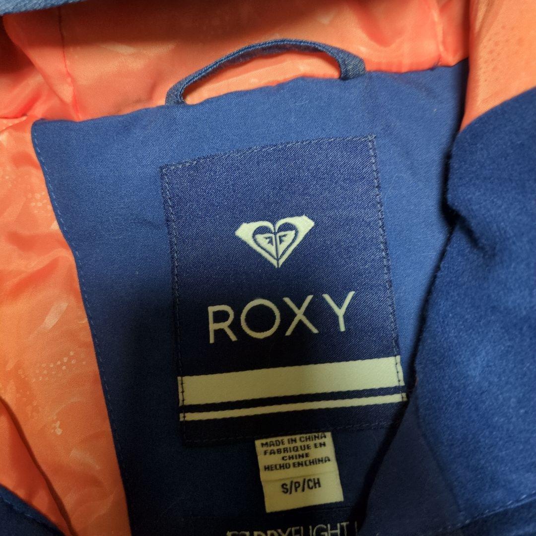 【美品】ROXY　スノボウェア　上下セット　デニム風　　カーキ　Ｓ　ボタニカル