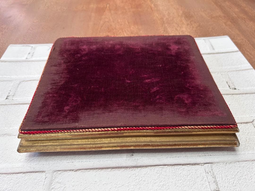 アンティーク ジュエリーディスプレイ台 ベルベット ゴールド台座