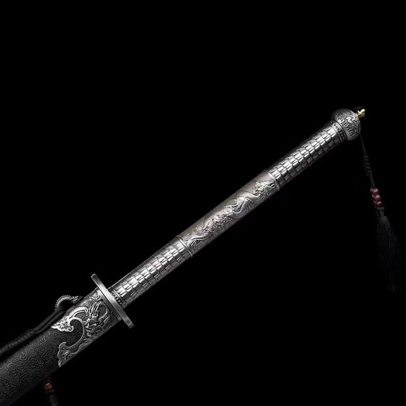 [苗刀落淵] 繍春刀 牛尾刀 苗刀 手鍛造打 鋼刀 冷兵器 古兵器 武具 両手刀