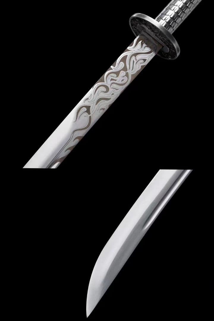 [苗刀落淵] 繍春刀 牛尾刀 苗刀 手鍛造打 鋼刀 冷兵器 古兵器 武具 両手刀