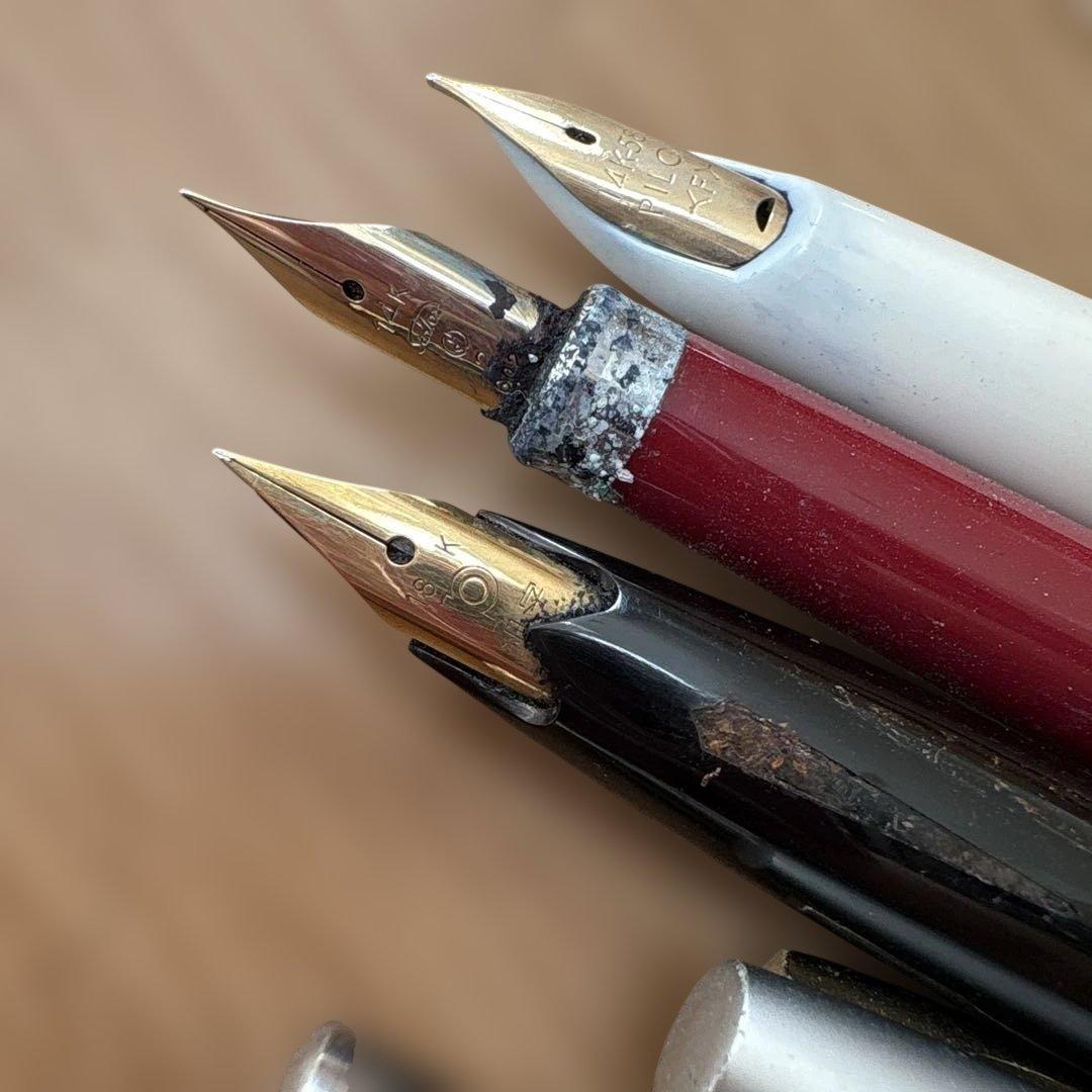 万年筆　セット　18金ペン先 14金ペン先 3本