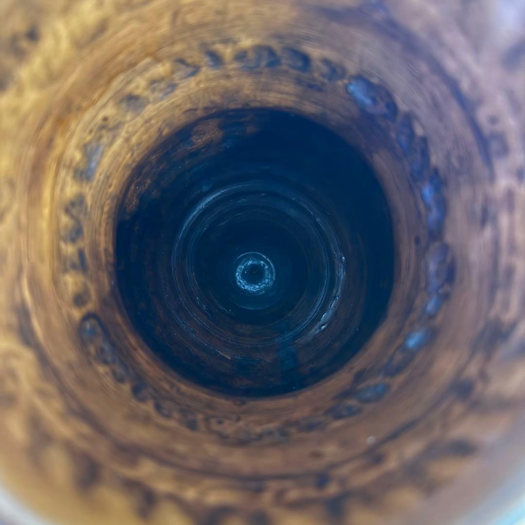 【アンティーク】陶器 ギリシャ製 壺 花瓶 フラワーベース 古道具 ブロカント