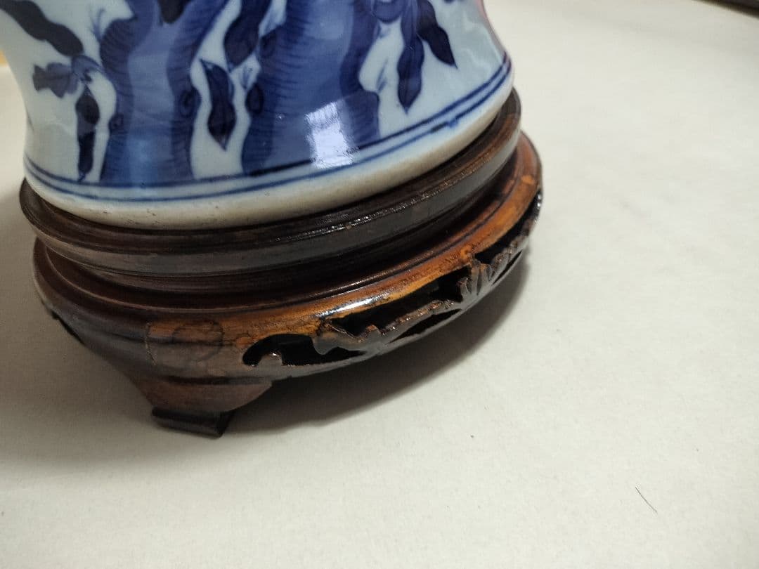 中国雑貨 蓋付き壺 成化年 飾り壺 花器 茶入 陶器 染付 青花