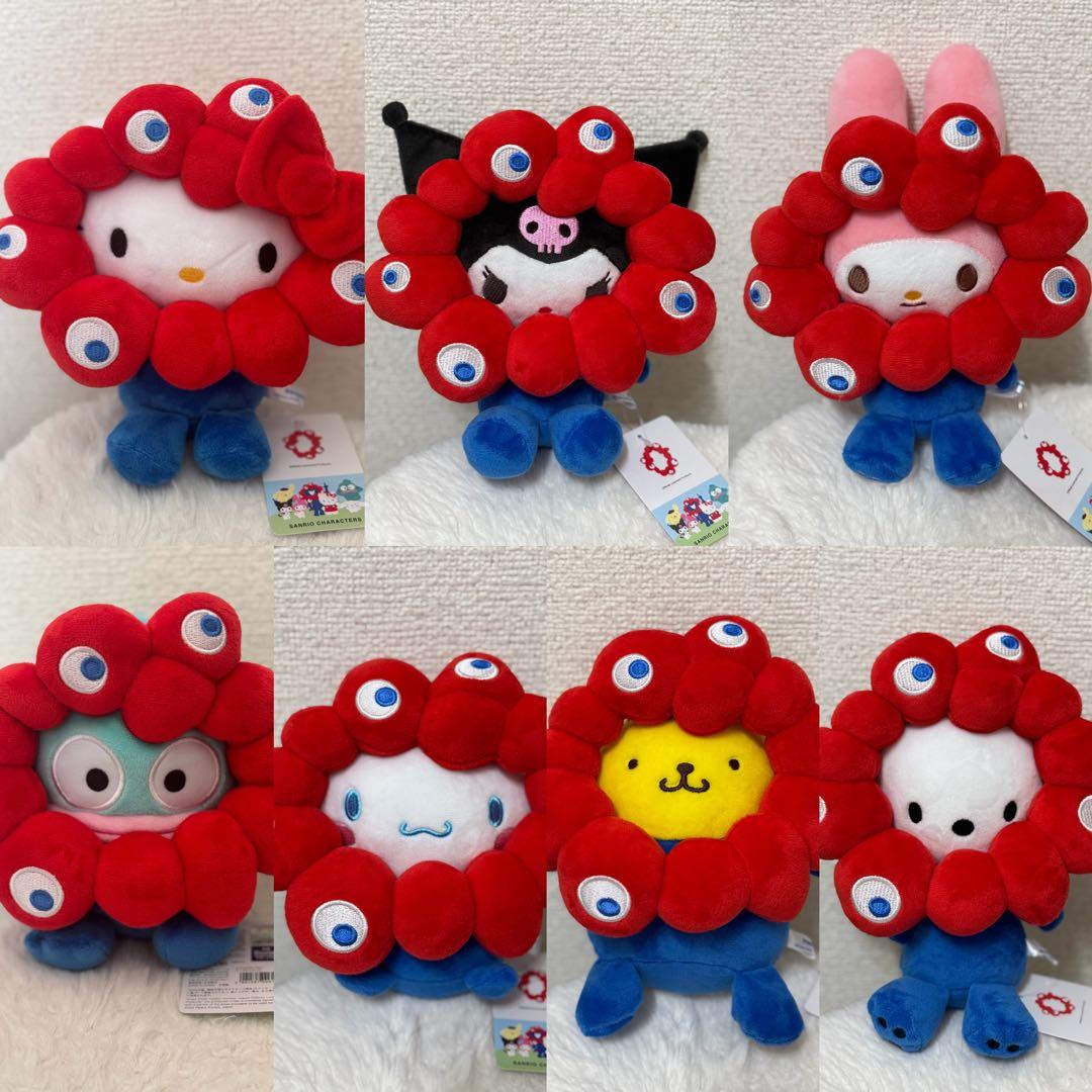 【全種類】【販売終了品】ミャクミャク×サンリオコラボ　ぬいぐるみセット　Mサイズ