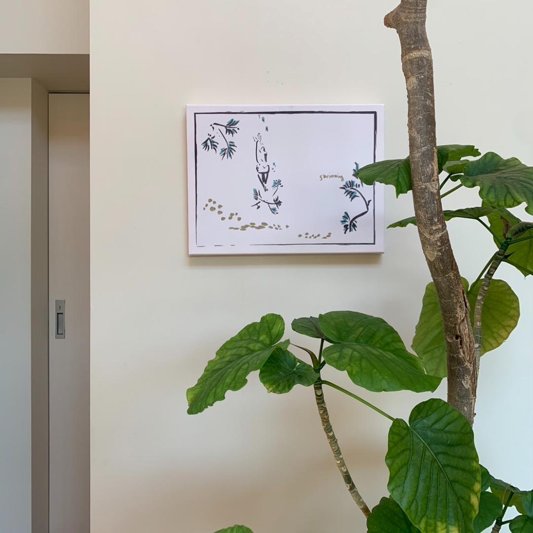 訳あり5点SETアートパネルインテリア絵画壁掛け北欧風水四季北欧モダン留め具付き