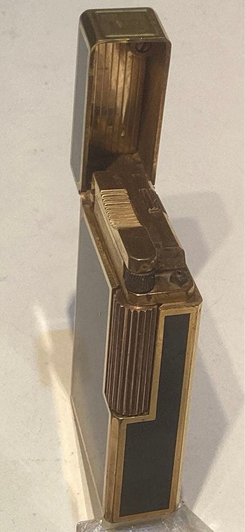 Dupontデュポン　ローラー式ガスライター黒漆塗りフランス製