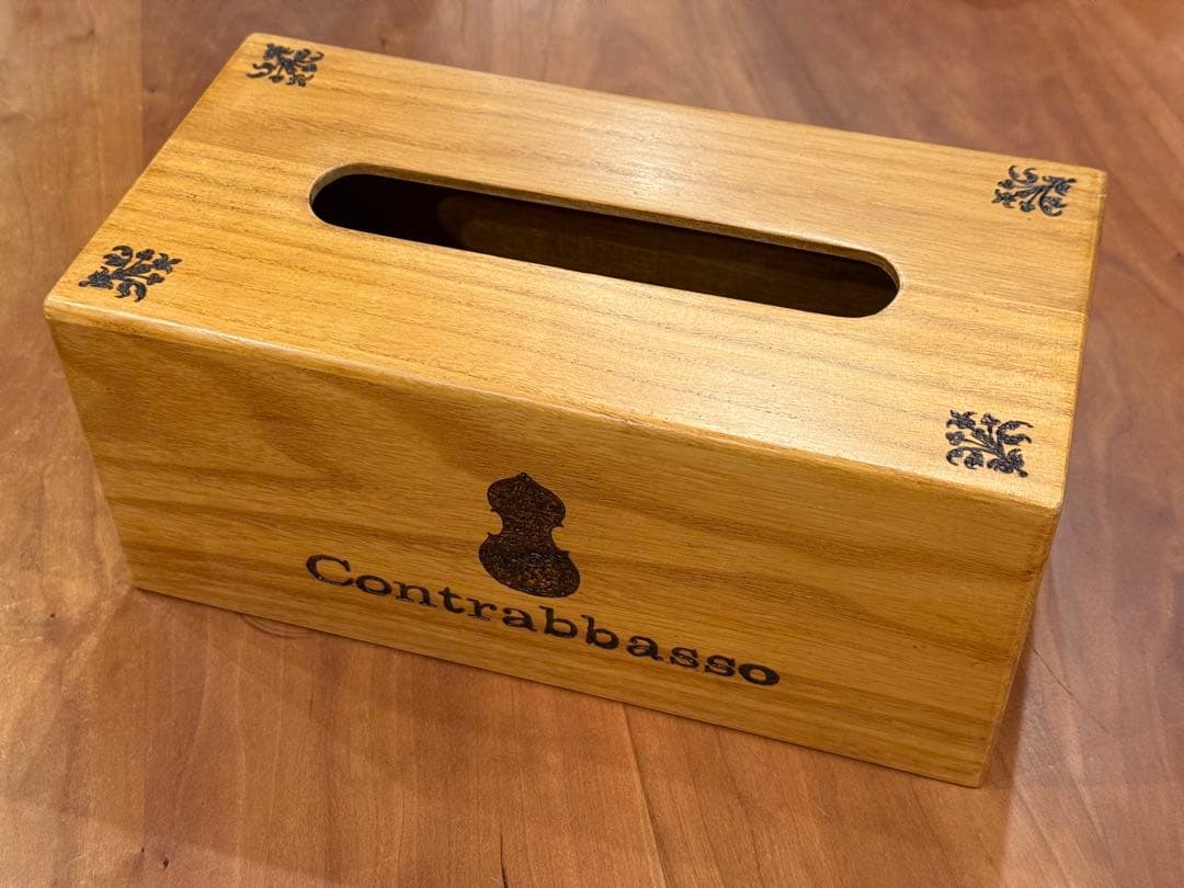 【希少・美品】コントラバス 木製ティシューケース イタリア製