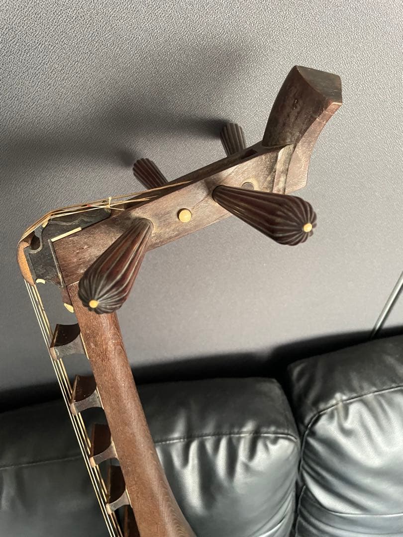 ②レア 筑前琵琶 四弦五柱 マンモス装飾 和楽器 弦楽器