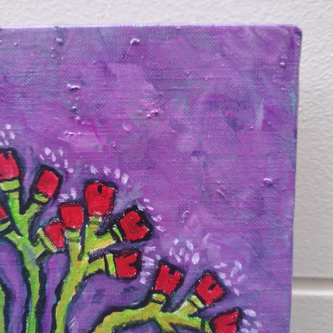 キャンバス油絵 　専用　ダンシングフラワー　渋華やかおしゃれアート