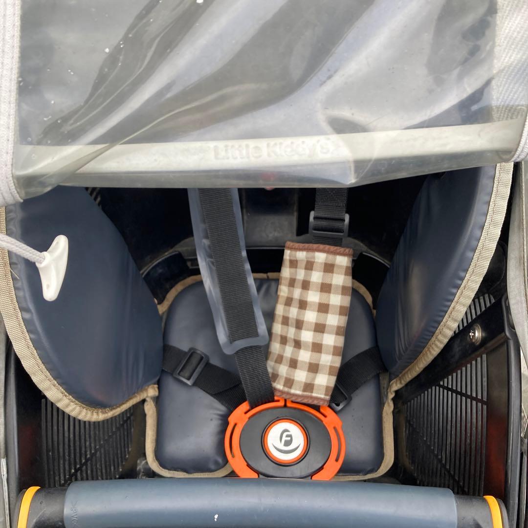 ふらっかーずシュシュ(非電動)　赤色 チャイルドシート＋カバー付き