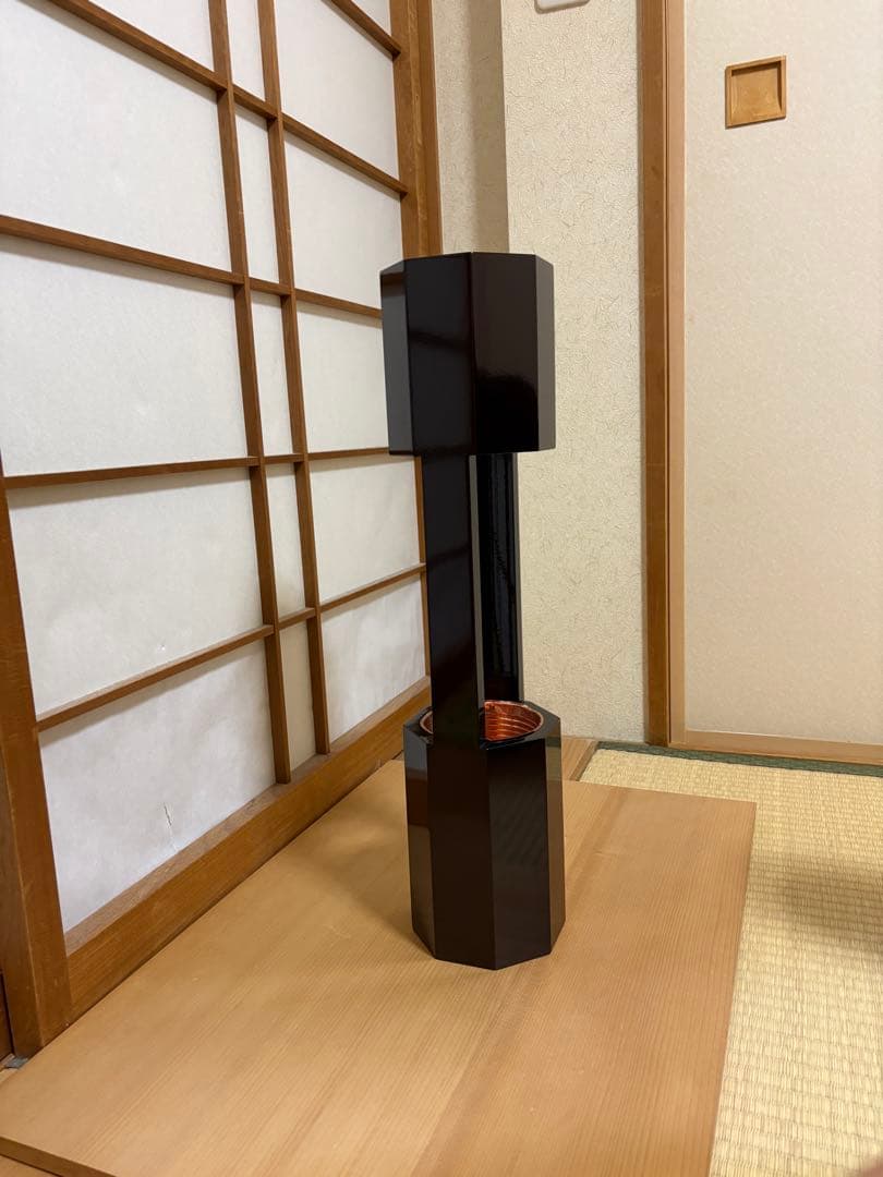 30 華道　八角二重切　 二重切り　花器　二重切　華道具　花瓶