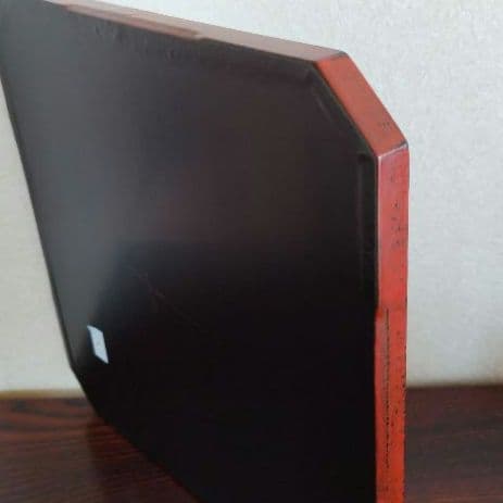 太田修嗣③洗朱根来角隅切盆