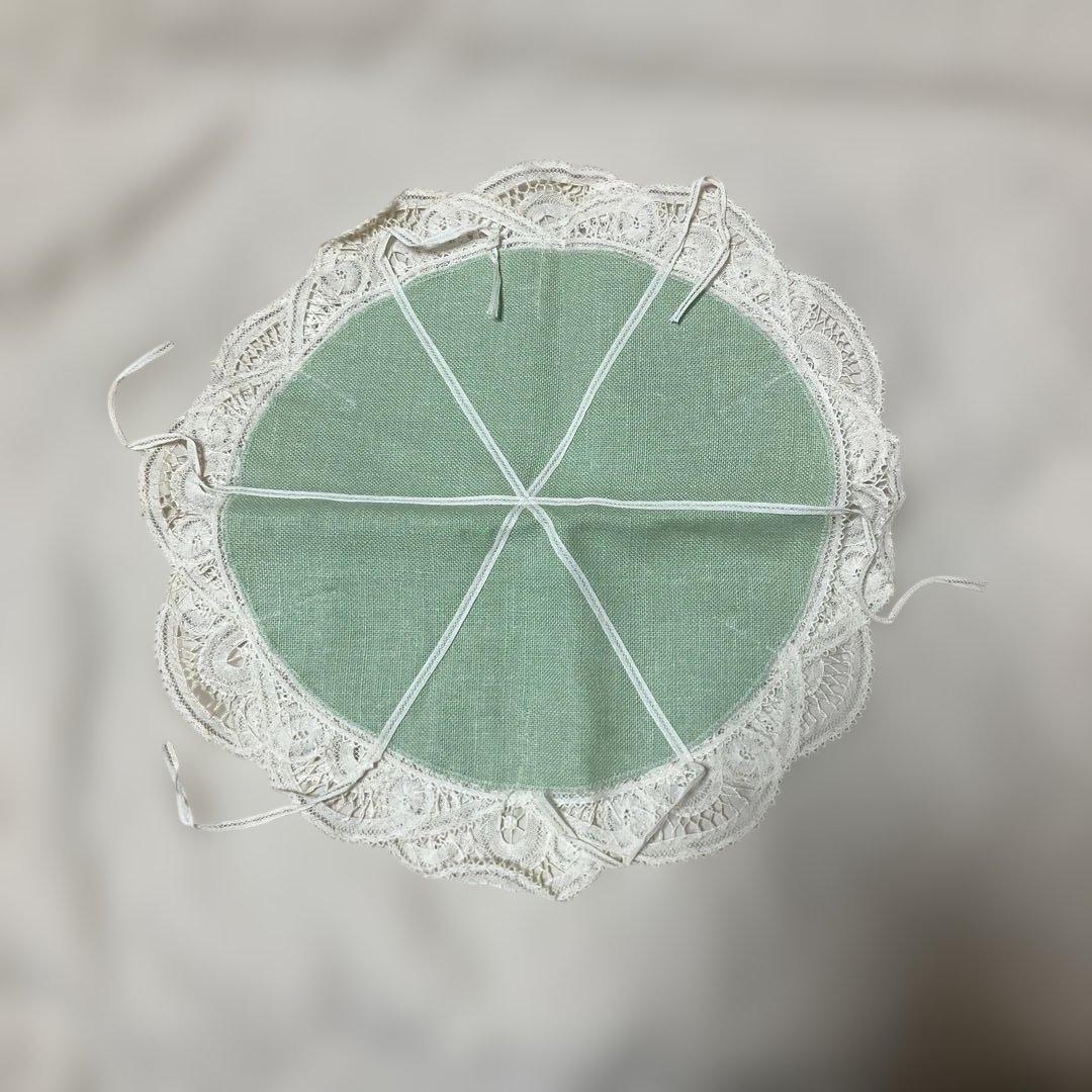 優しいオークル生成り　レース　スコーンホルダー