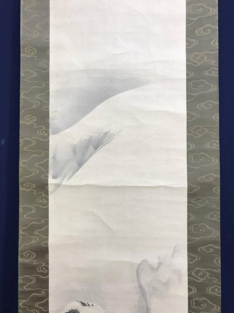 真作/久保田桃水/雪中田家図/山水図/雪景山水図/山村/名家伝来/AE-299