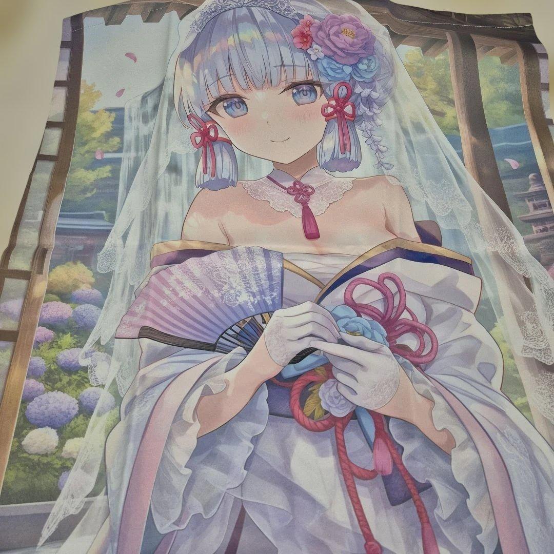 原神神里綾華美少女キャラクター タペストリー 和装風(B2)