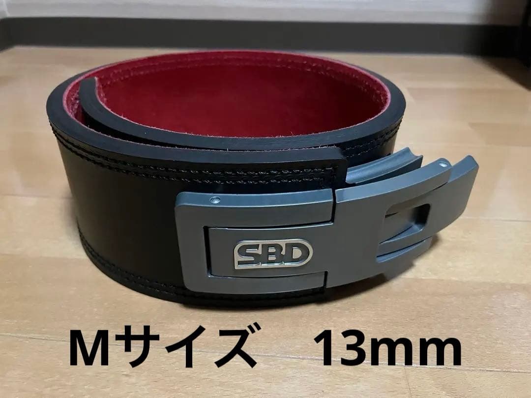 SBD パワーリフティングベルト Mサイズ 黒/赤