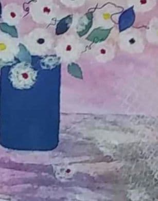 【ちぎり絵】「ロマンチック」　ハンドメイド　(P 10サイズ) 暮らしに彩りを