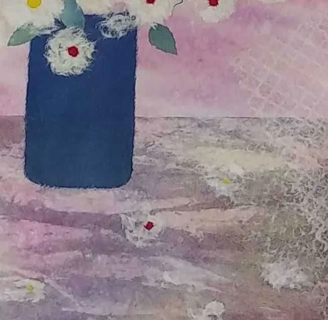 【ちぎり絵】「ロマンチック」　ハンドメイド　(P 10サイズ) 暮らしに彩りを