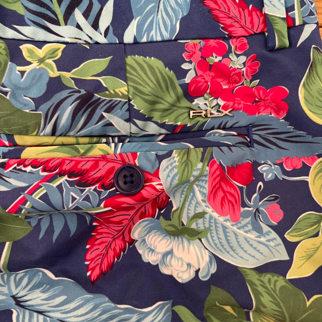 RLX ラルフローレン ハーフパンツ 花柄 ブルー系 32ゴルフウェア メンズ