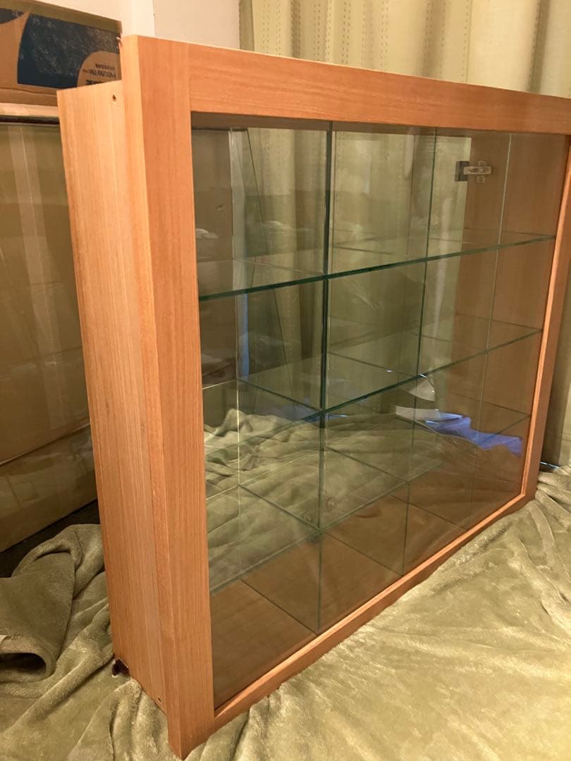 【引き取り限定】 ウッド×ガラス製ディスプレイ　ショーケース 店舗用