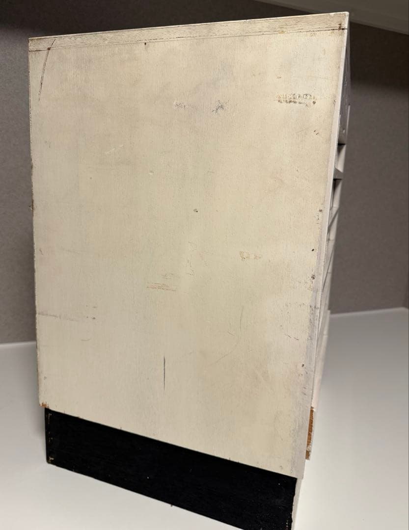 糸収納棚　木製　ガラス　アンティーク　古家具