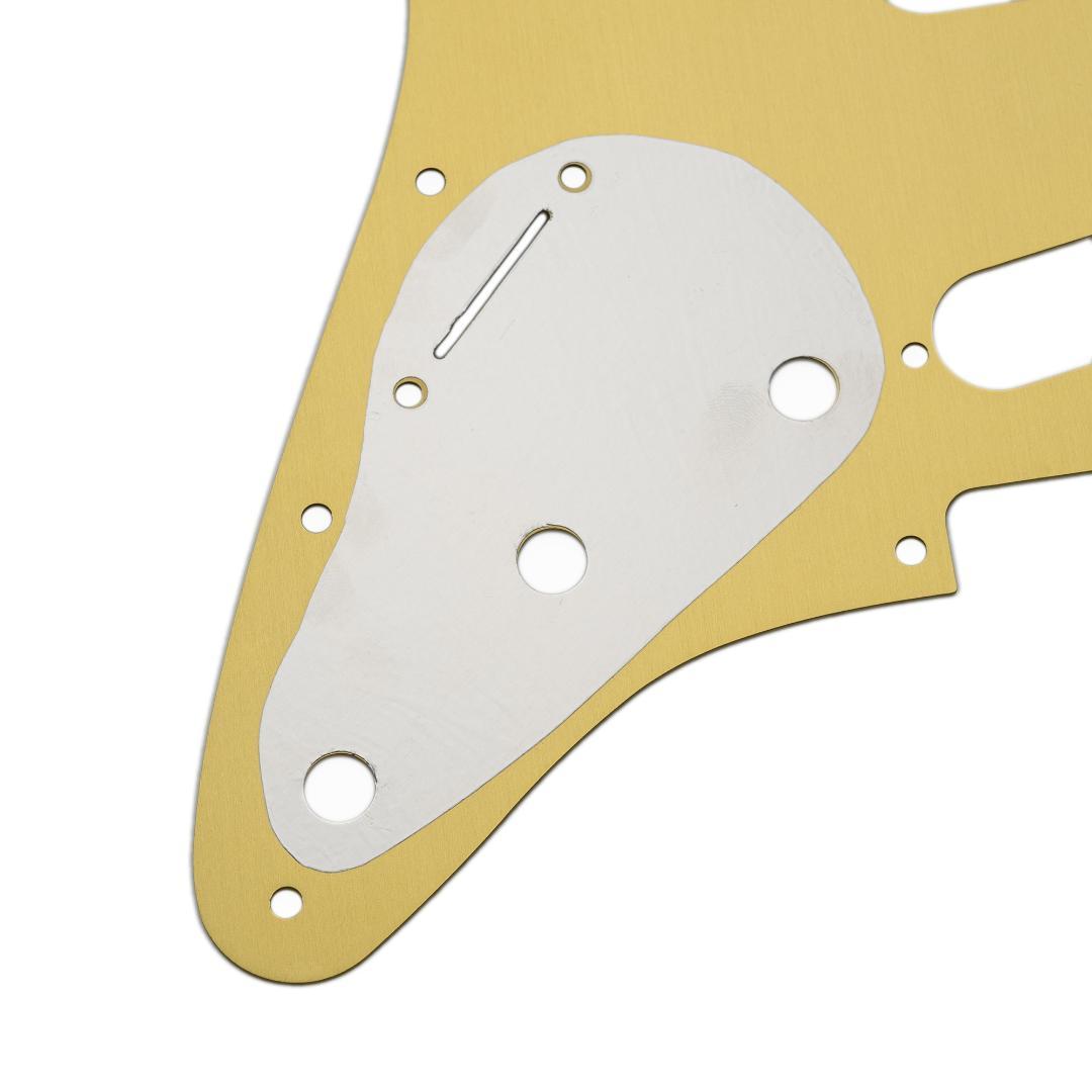 ストラト用アノダイズドピックガードGoldゴールド金/Lotustorks