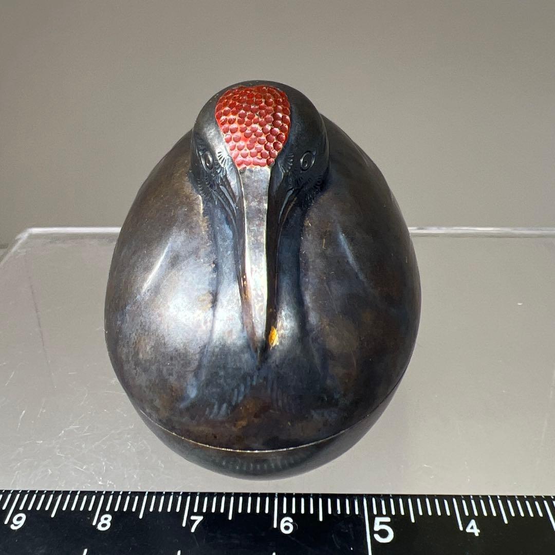 専用純銀　鶴　ボンボニエール　64g/横幅約7㎝　東Y7-1208☆1Fトヒウル