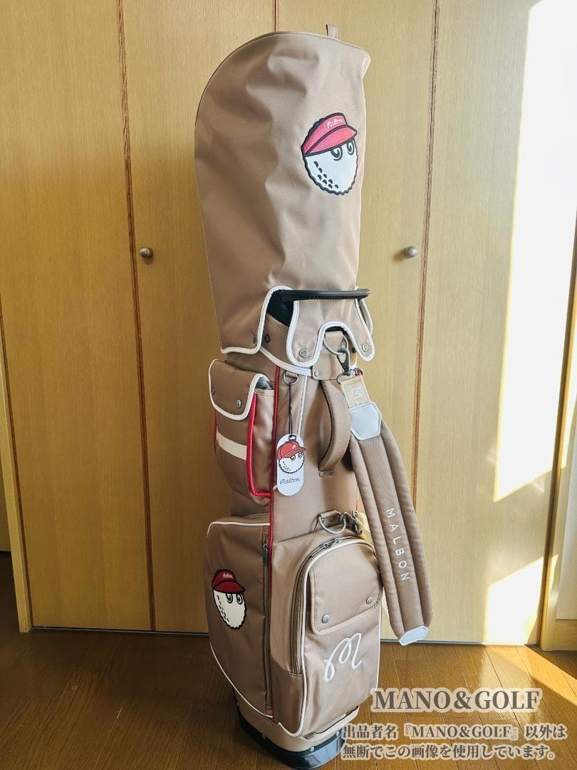 即日発送 マルボンゴルフ キャディバッグ Malbon Golf バック 茶色