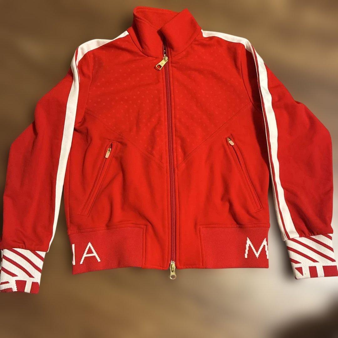 マークアンドロナ　ジャンバー　サイズ34 赤　ティー付き