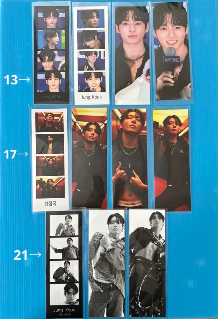 BTS Jungkook ブックマーク・カード・ロングステッカー・ましかくフォト