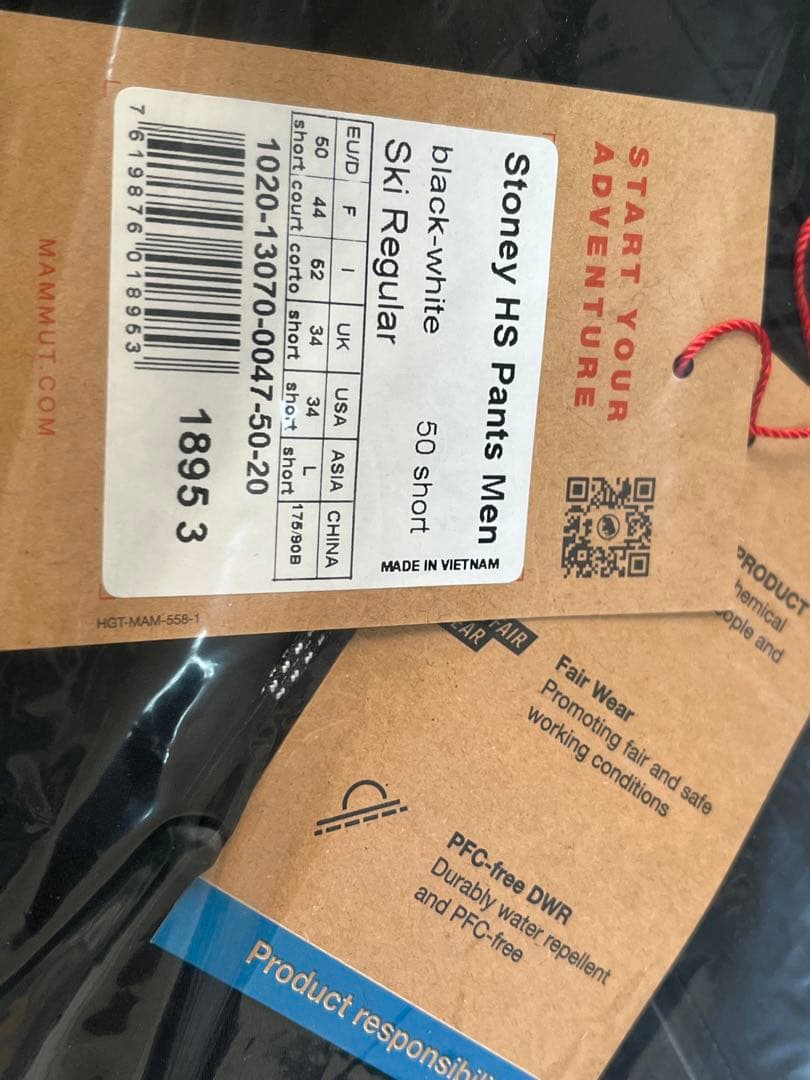 新品MAMMUT Stoney HS Thermo Pants MenブラックL