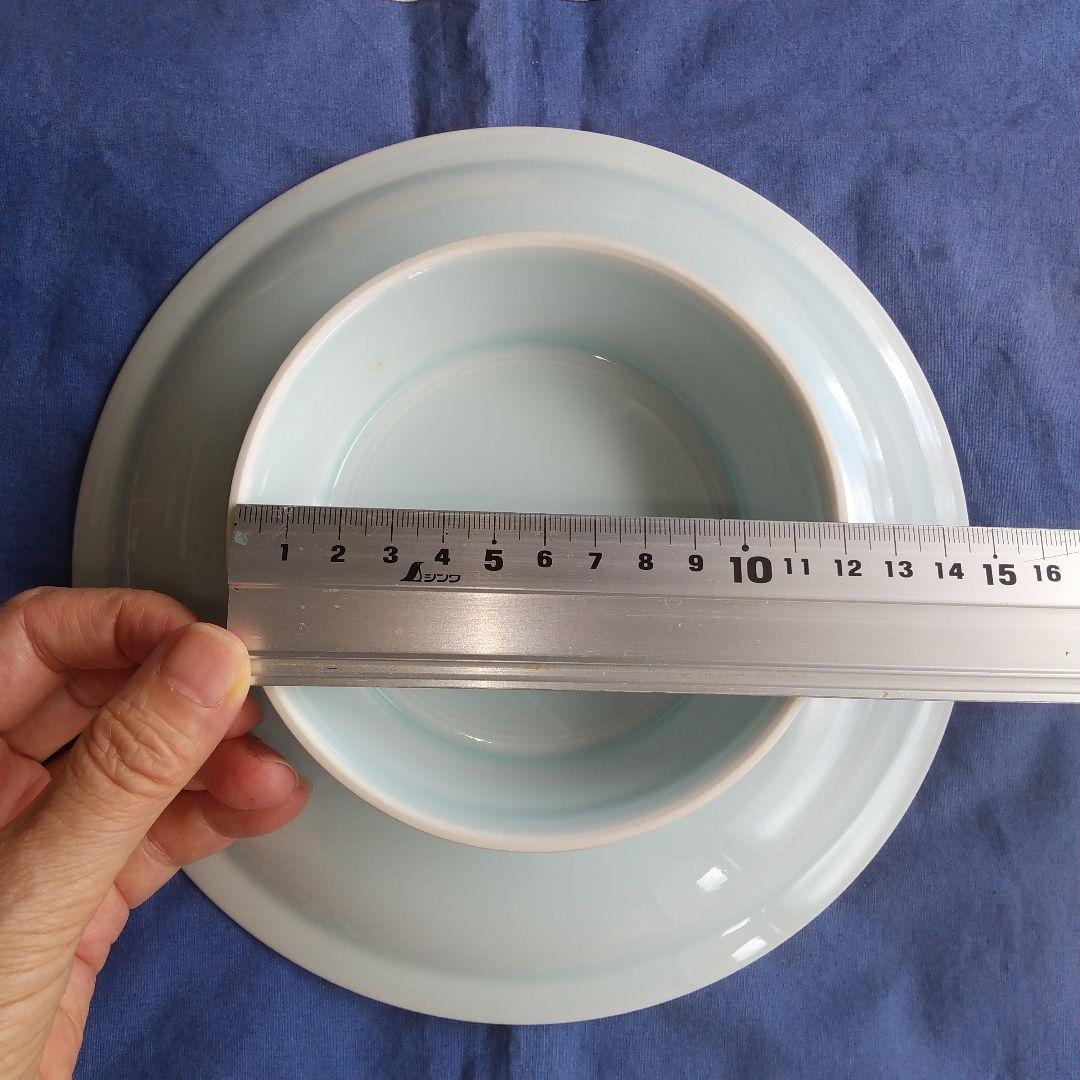 人間国宝♦塚本快示♦青白磁♦牡丹刻♦高台皿♦骨董